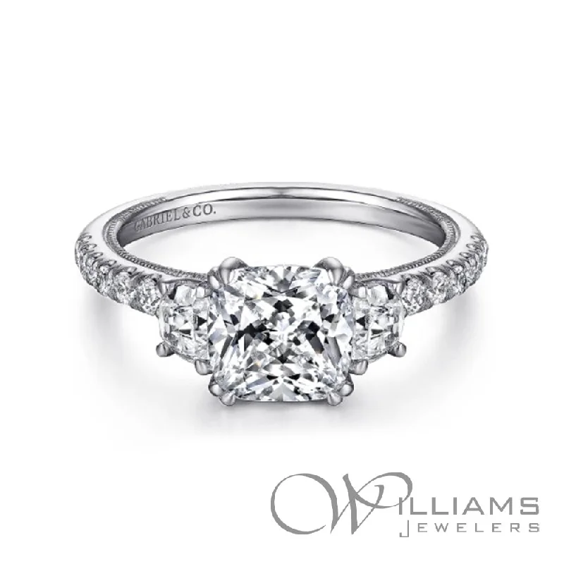 Gabriel & Co. Contemporary 14 Karat Diamond Engagement Ring