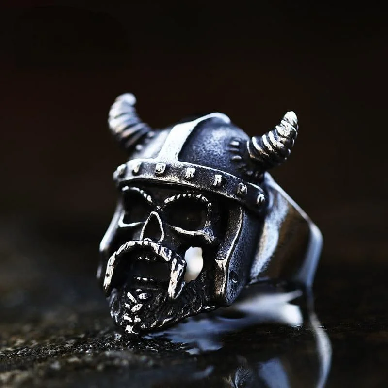 Men's Punk Skull Head Ring