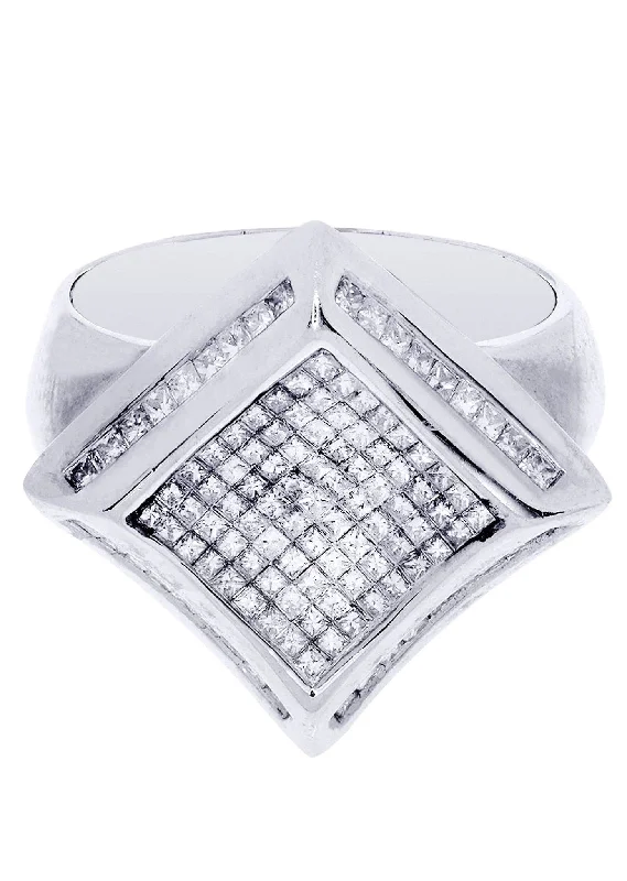 White Gold Mens Diamond Ring| 1.25 Carats| 9.6 Grams