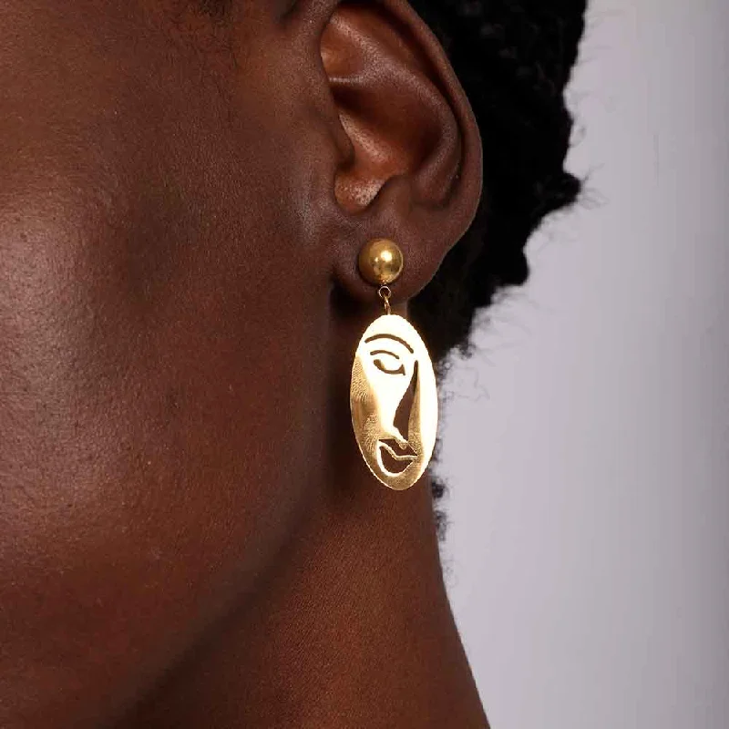 Dangle Face Earrings