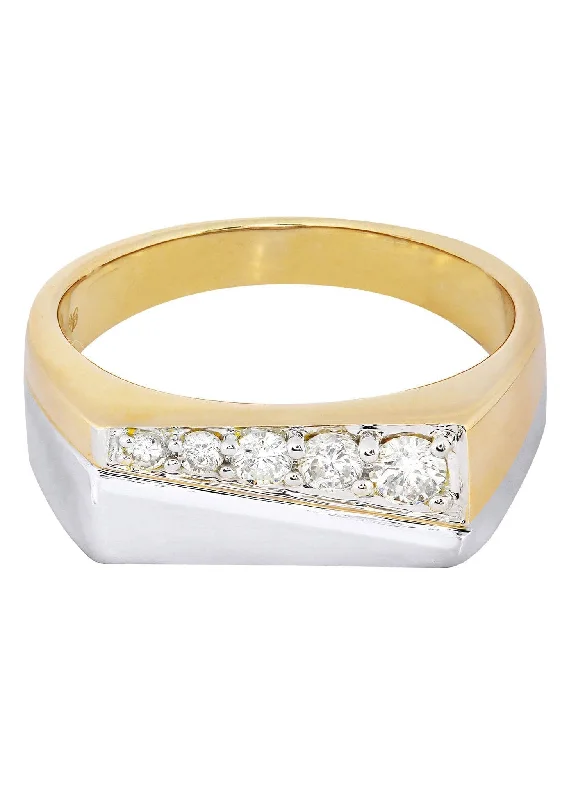 Mens Diamond Pinky Ring| 0.38 Carats| 9.39 Grams