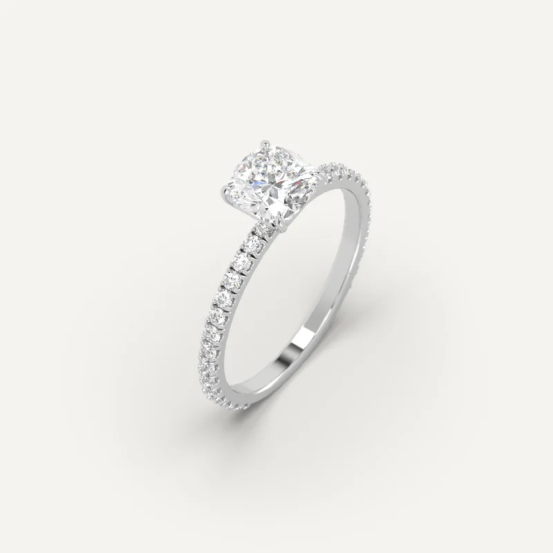 1 carat Cushion Cut Diamond Ring