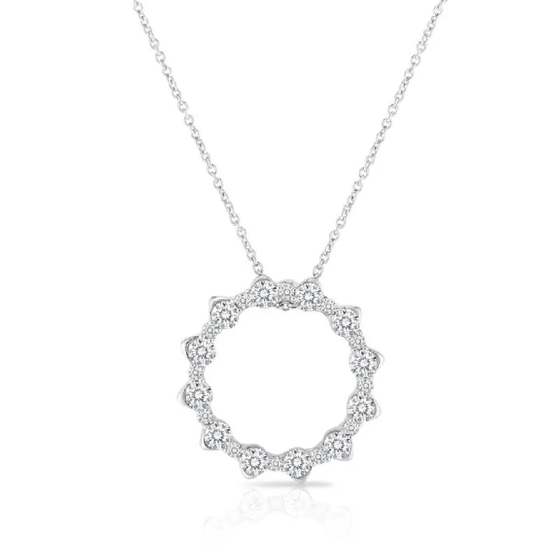 Roberto Coin 18Kt Marquise Diamond Circle Pendant