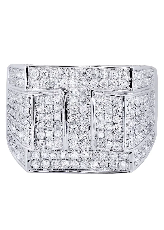 White Gold Mens Diamond Ring| 2.31 Carats| 13.01 Grams