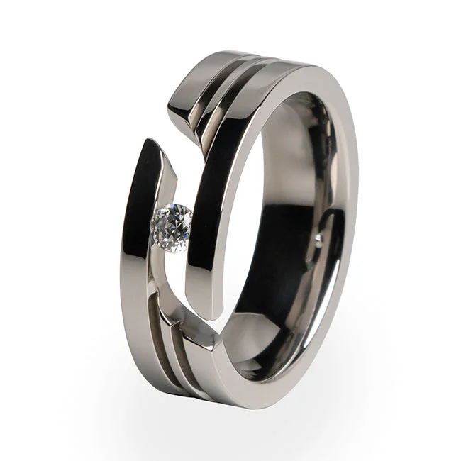 Equinox Journey Cut Titanium Ring