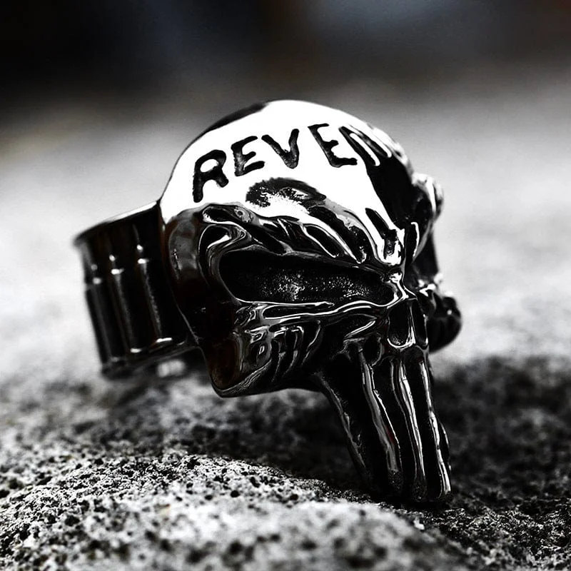 Men's Punk Skull Head Ring