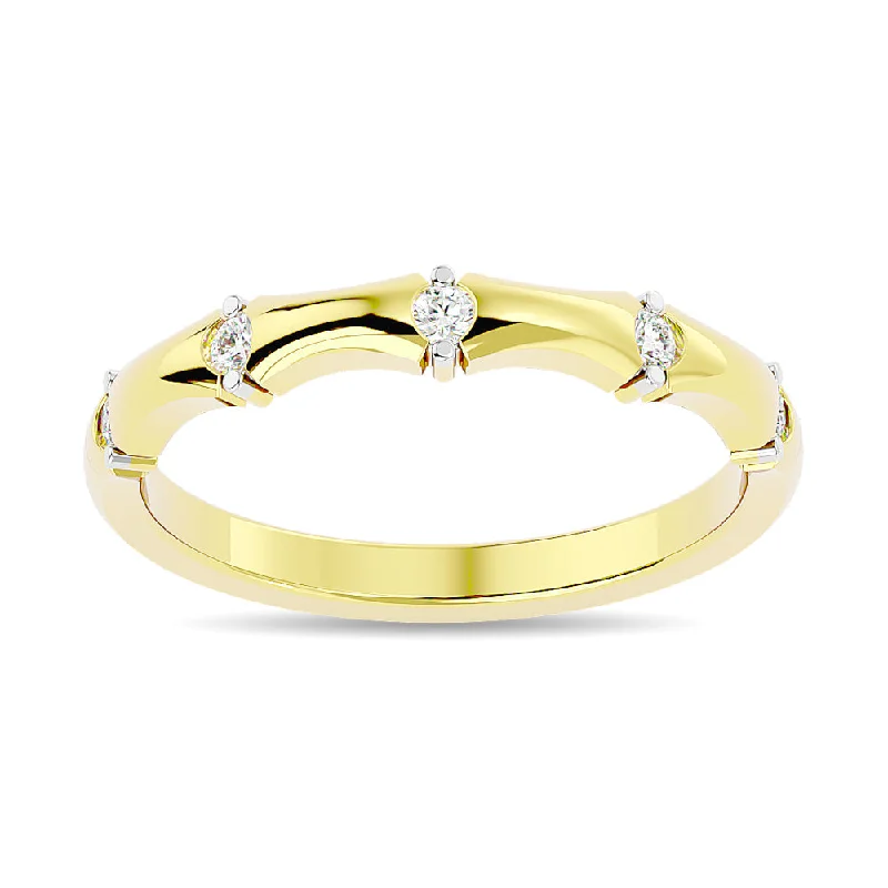 Diamond 1/8 ct tw Stackable Anniversary Ring in 14K Yellow Gold