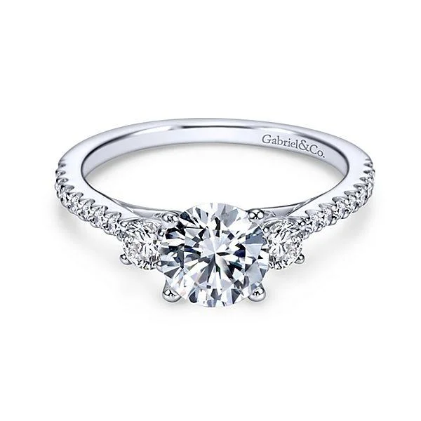 3-Stone Prong Set Round Diamond Ring .45Cttw 14K Gold 13A