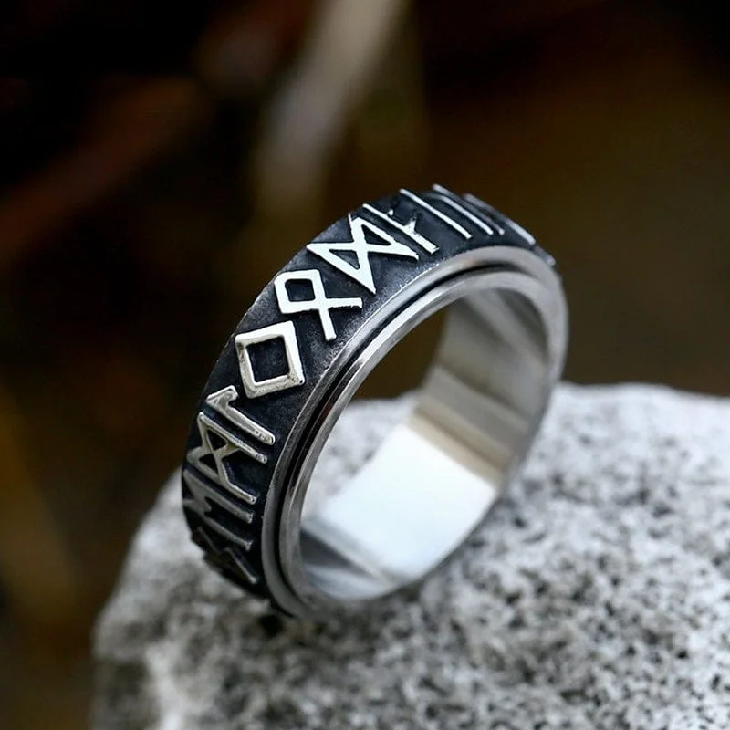 Men's Punk Viking Letter Ring