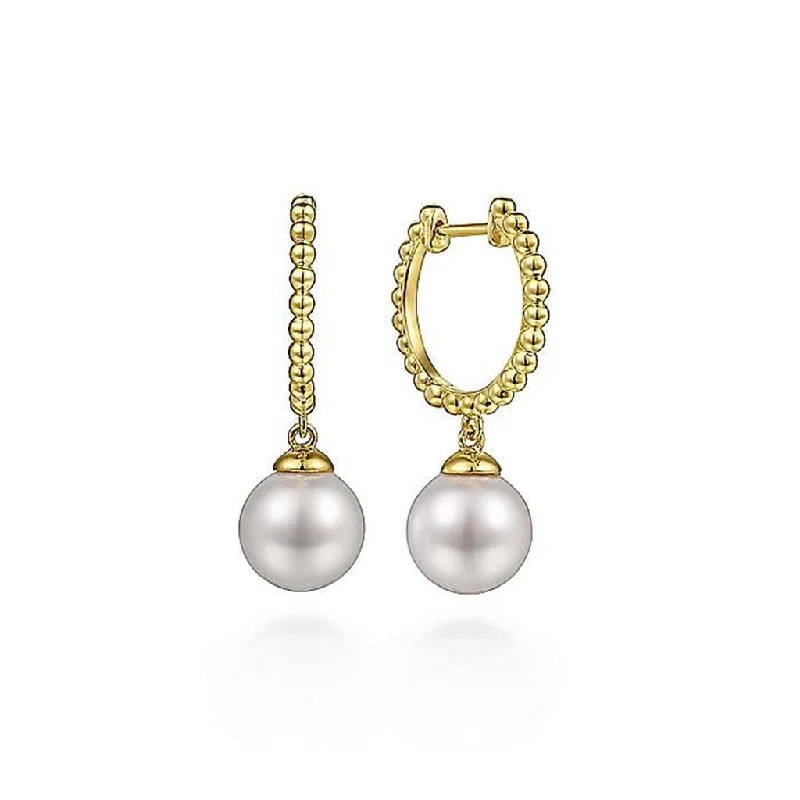 Gabriel 14Ky Bujukan Pearl Drop Earrings