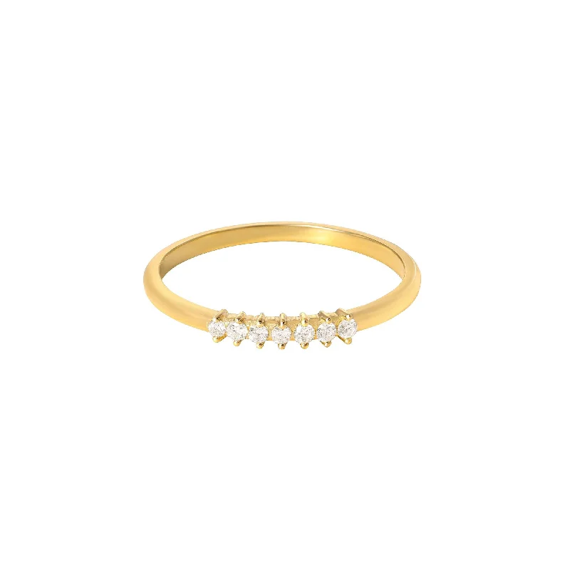 Bubbles 18K Gold Ring w. Diamonds