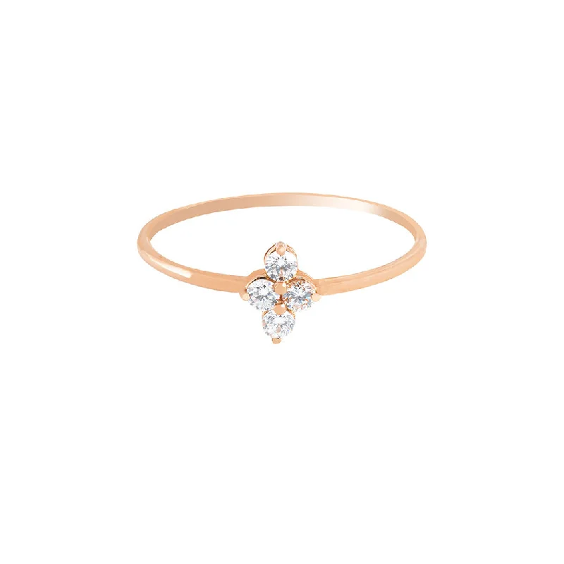 Lucky Girl Syndrome 18K Rosegold Ring w. Diamonds