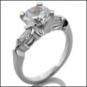 Engagement Brilliant Round 1 Ct CZ Cubic Zirconia Cz Ring