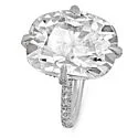 Kardashian Style 16 carat Radiant Cushion Cubic Zirconia Engagement Ring 14k White Gold