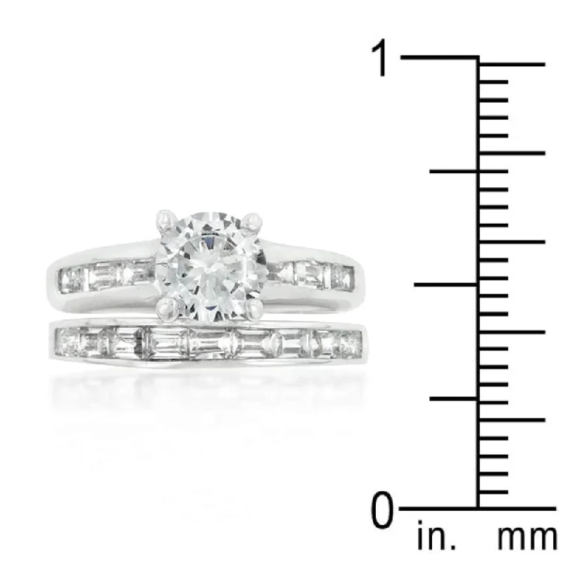 Rhodium Plated Stackable Ring Set