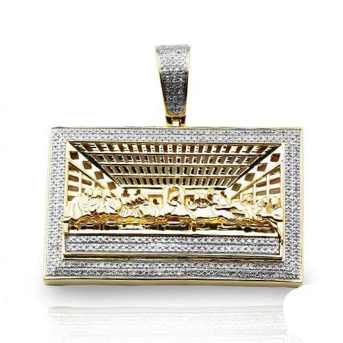 10KY 1.20CTW DIAMOND 'LAST SUPPER' PENDANT