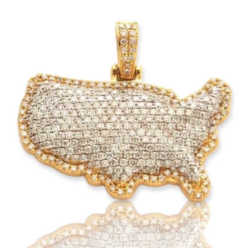 10KY 1.50CTW DIAMOND COUNTRY PENDANT