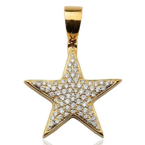 10KY 1.50CTW DIAMOND STAR PENDANT