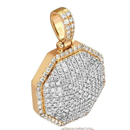 10KY 1.75CTW DIAMOND 3-D DOME STOP SIGN PENDANT