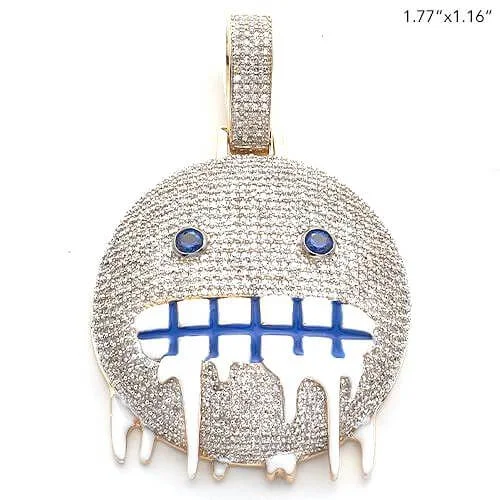 10KY 2.50CTW DIAMOND FREEZING EMOJI PENDANT