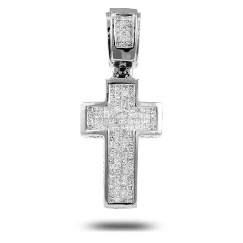 14KW 1.50CTW INV. PC DIAMOND CROSS PENDANT