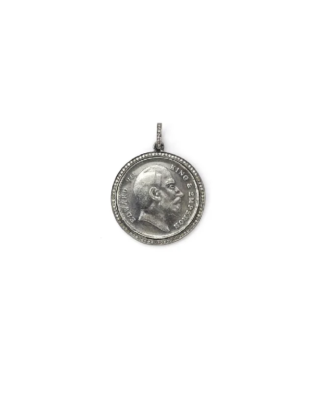 King Edward Diamond Coin Pendant