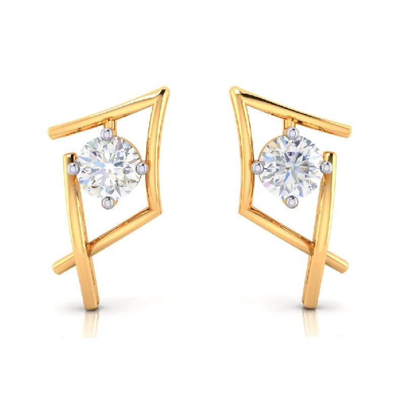 18k Kite Shape Diamond Earrings